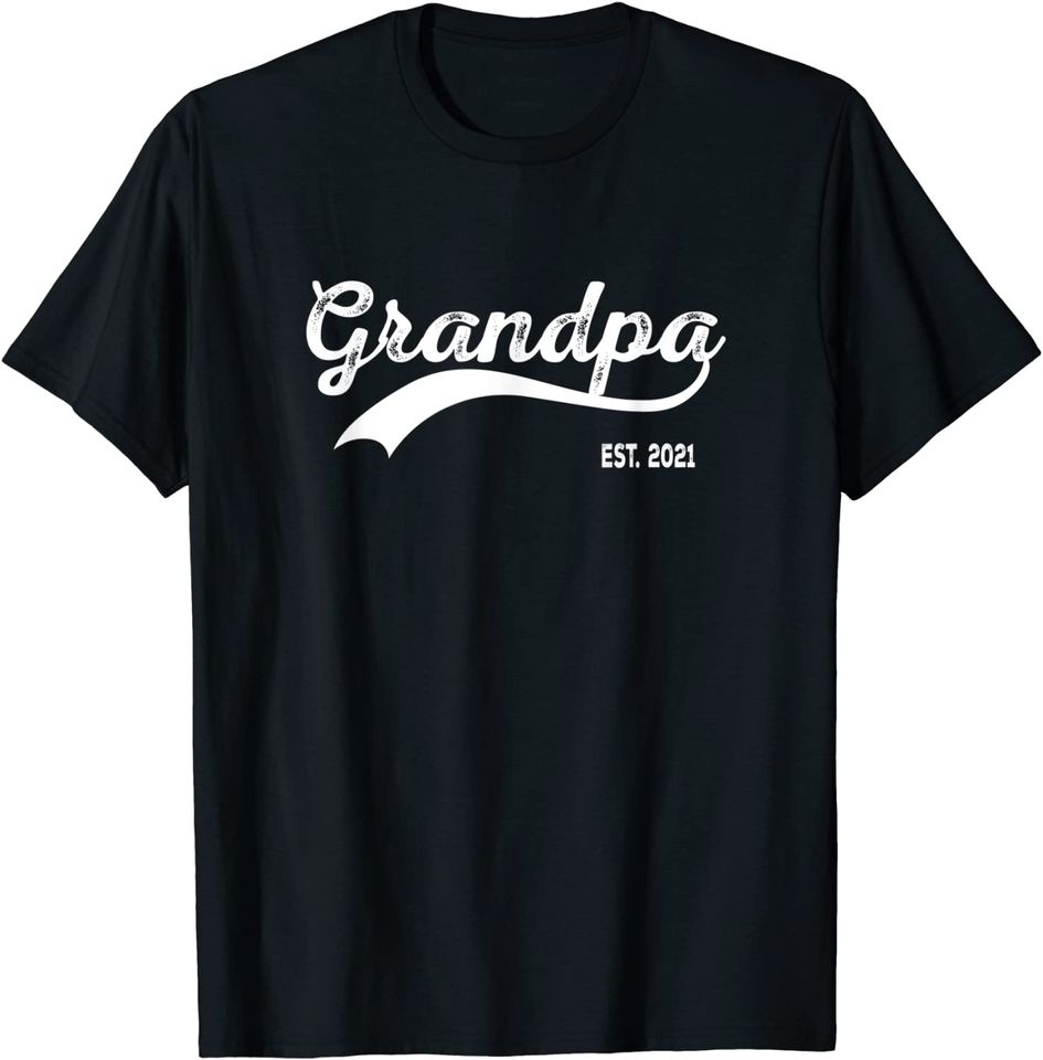 Grandpa 2021 To Be New Grandparents Gift T-Shirt