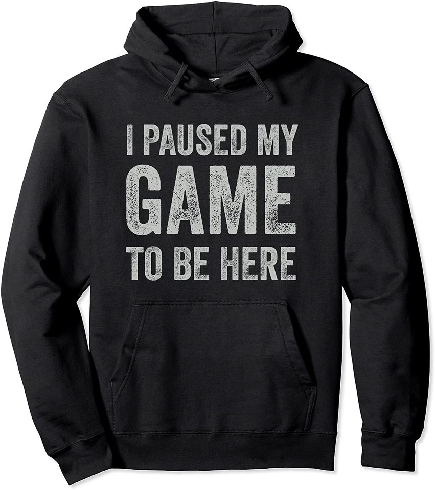 I Paused My Game To Be Here - Vintage Pullover Hoodie