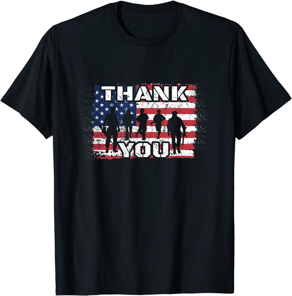 US Military Patriotic Thank You American Patriot Day T Shirt