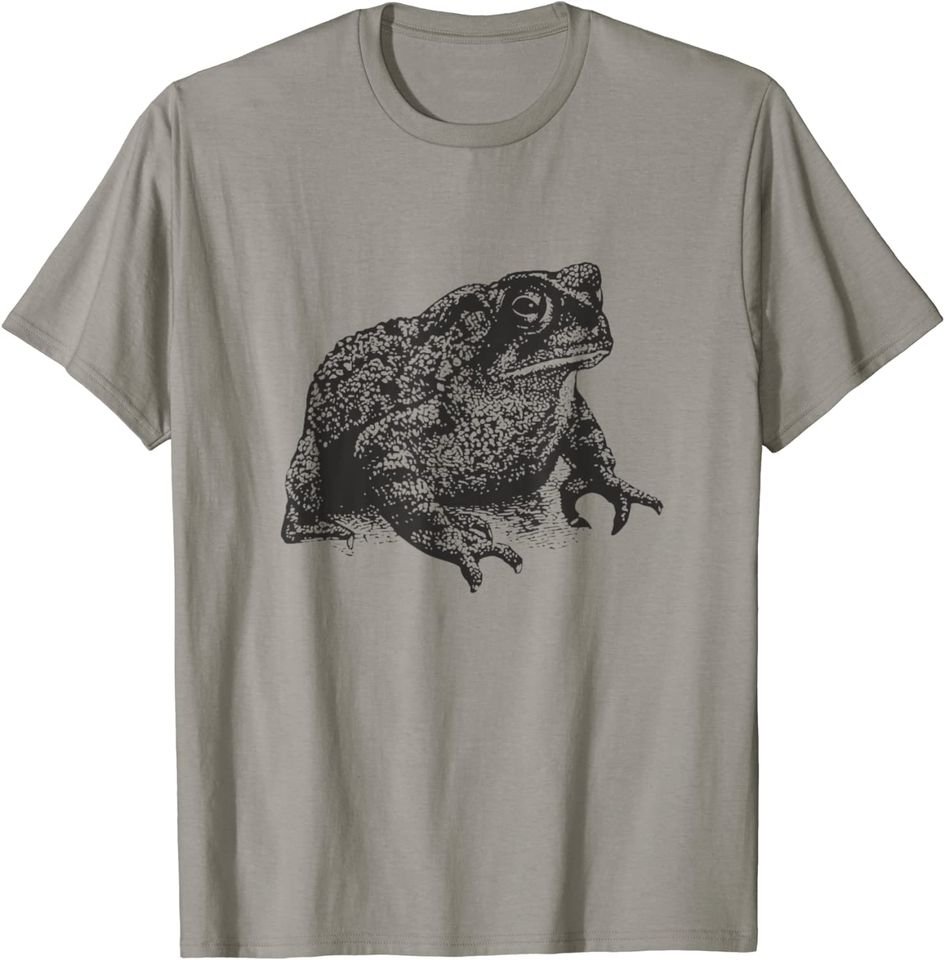 Fat Toad Minimalist Frog Amphibian Biology Realistic T-Shirt