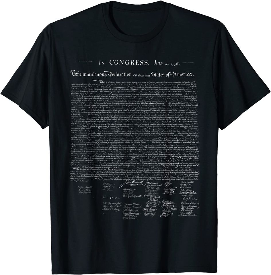 Declaration of Independence liberty Constitution America USA T Shirt