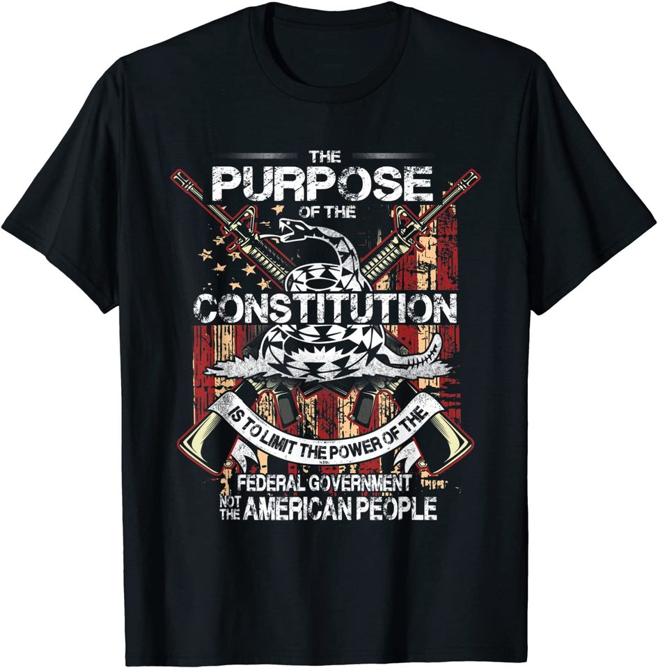 American Constitution Federal Government Guns T Shirt