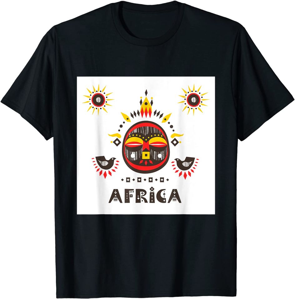 Africa African Mask Pattern Pride Native American T-Shirt