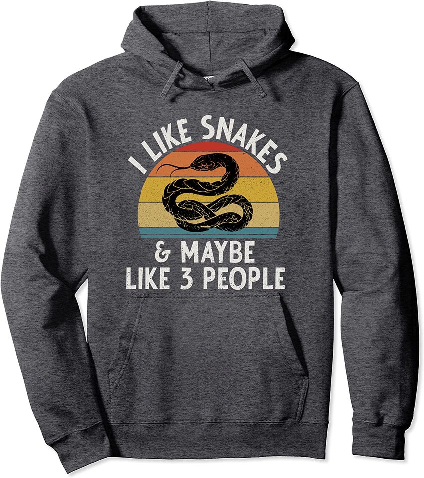 I Like Snakes and Maybe 3 People snake Lover Pullover Hoodie