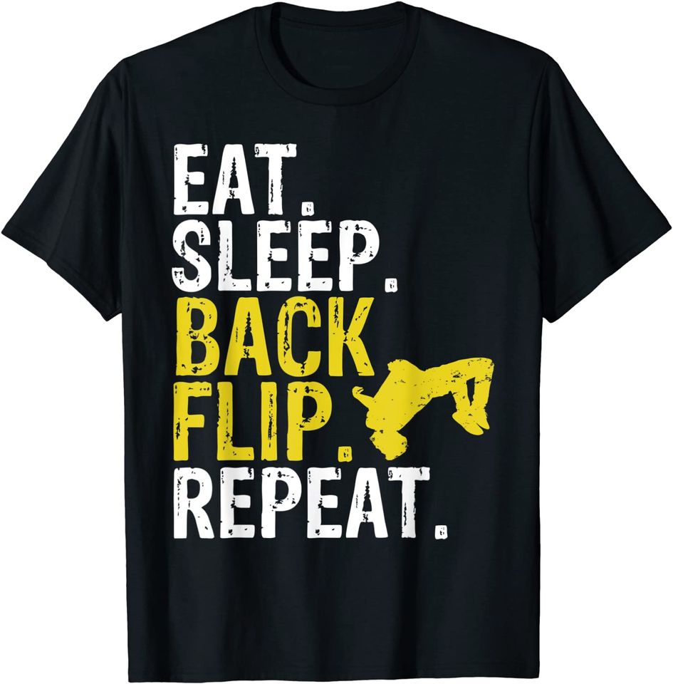 Eat Sleep Back Flip Repeat Acrobat Gymnastics T Shirt