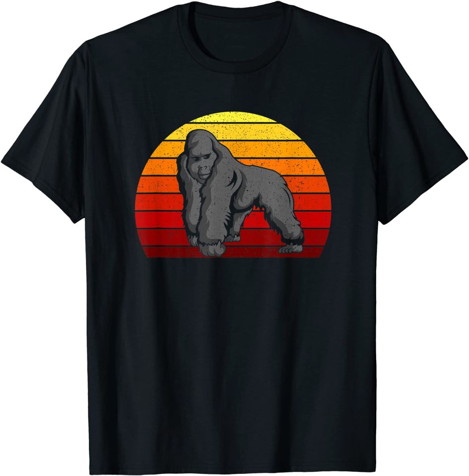 Retro 70s 80s Silverback Gorilla T Shirt