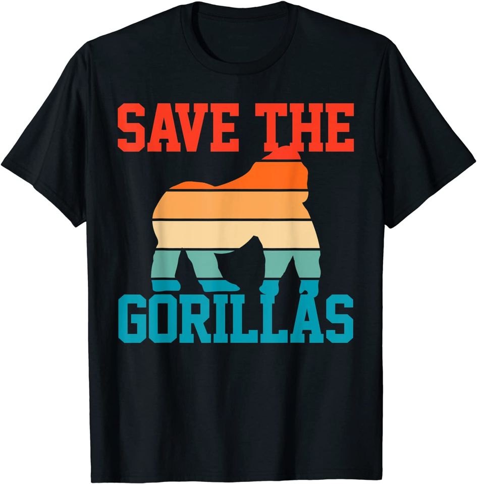 Gorilla Save The Gorillas Rainforest T Shirt