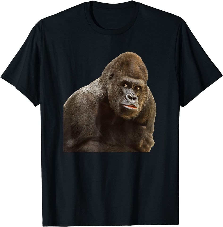 GORILLA APE Wildlife Zoo Animals Prints Preservation T Shirt
