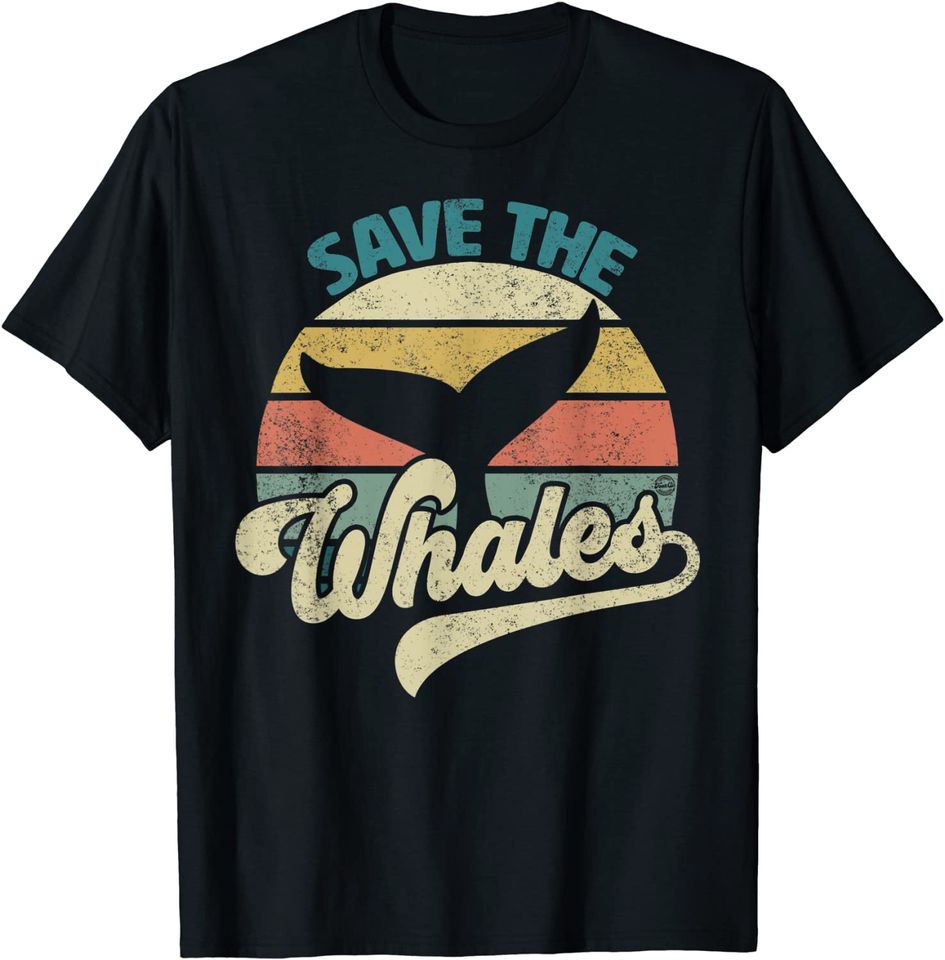 Save The Whales Retro T Shirt
