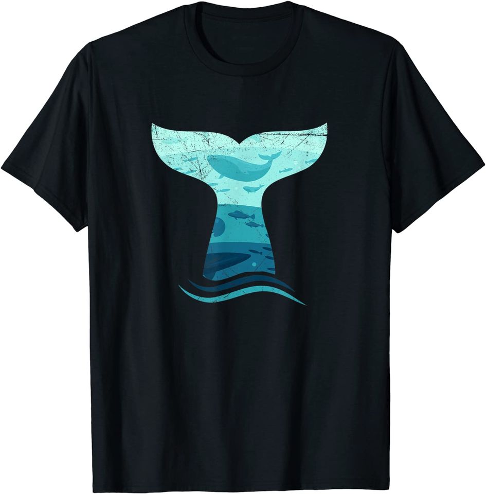 Whale Tail in Waves Orca Ocean T Shirt