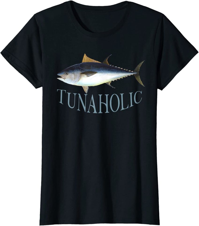 Tunaholic Bluefin Tuna Fish Illustration Fishing Fisherman Hoodie