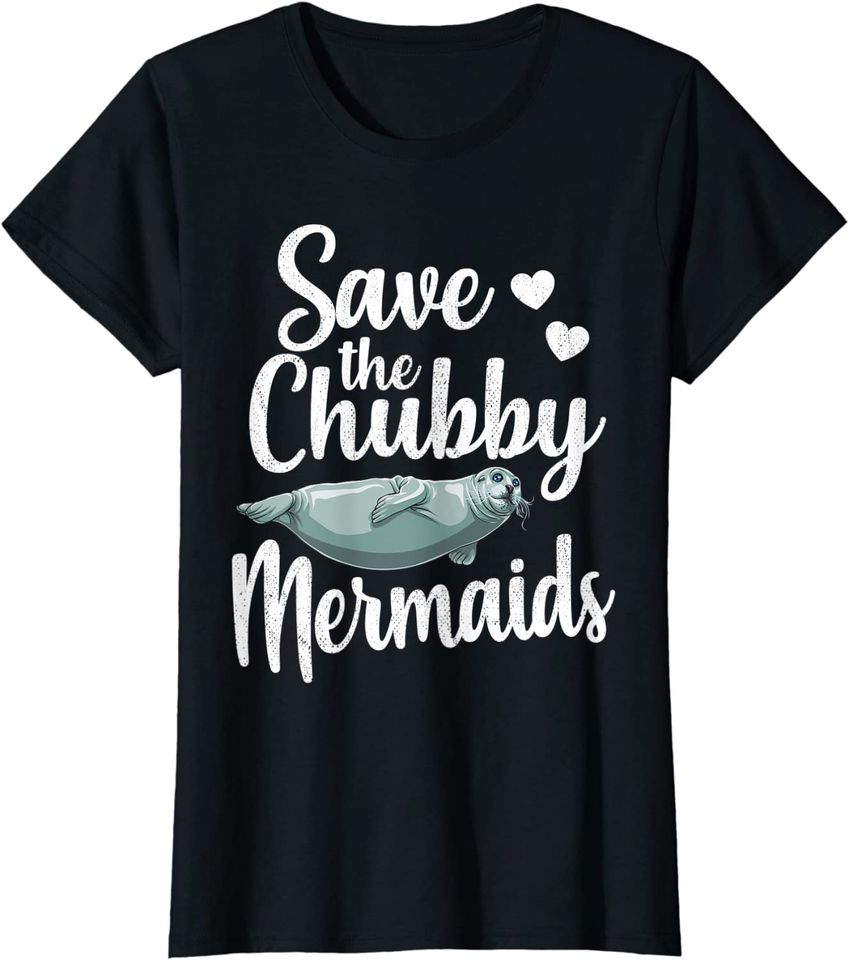 Save The Chubby Mermaids Funny Ocean Animal Hoodie