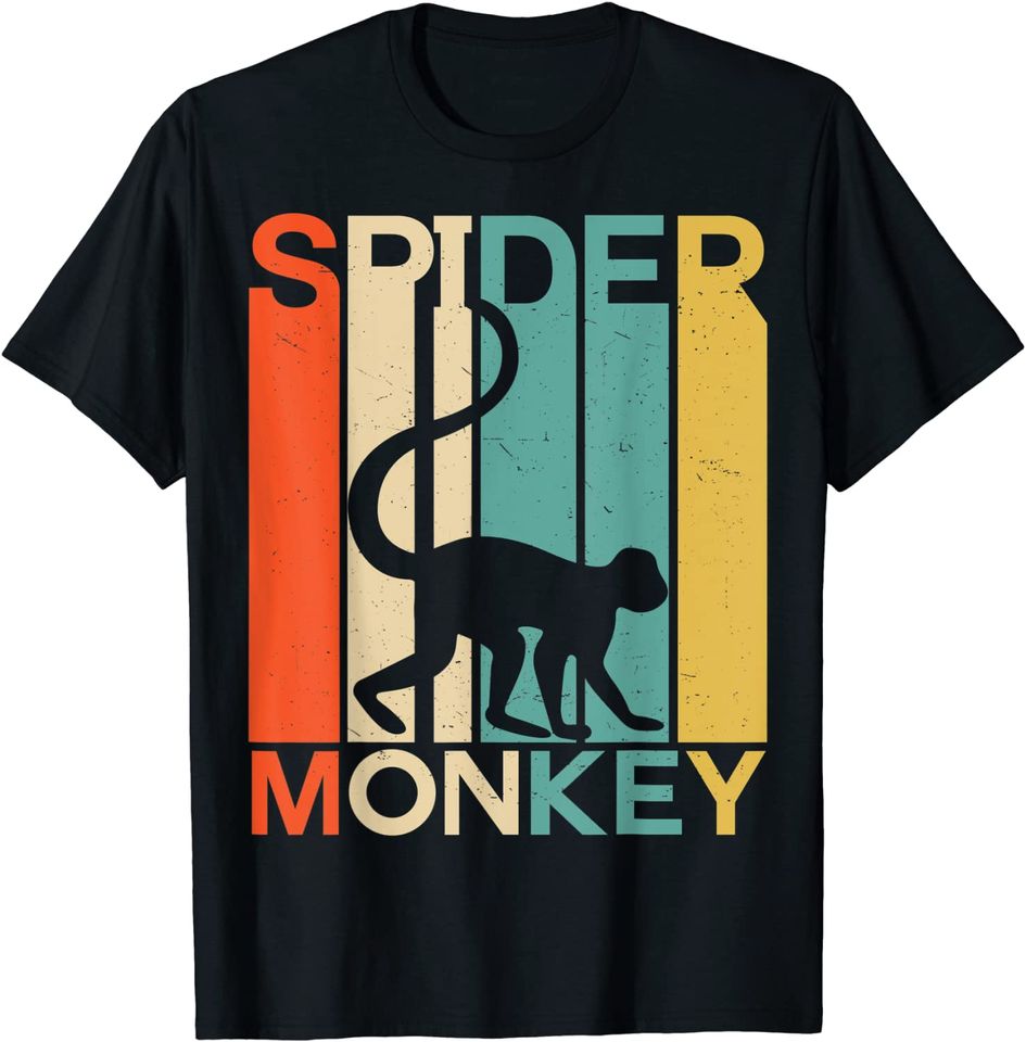 Retro Vintage Spider Monkey Silhouette Spider Monkey T Shirt