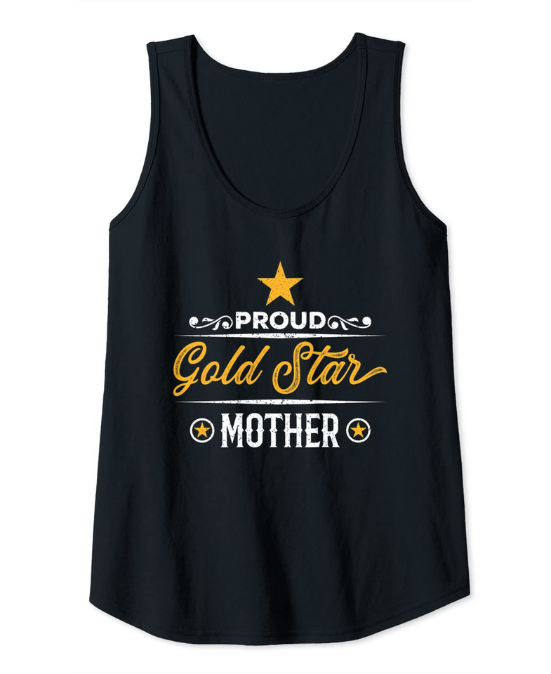 Womens Proud Gold Star Mother Tank Top