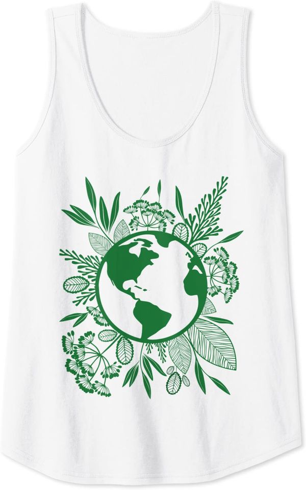 Earth Day Live Green Peace, Love, Reuse, Recycle Tank Top