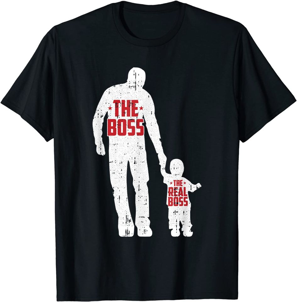 The Boss The Real Boss Dad Son Daughter Matching T-Shirt