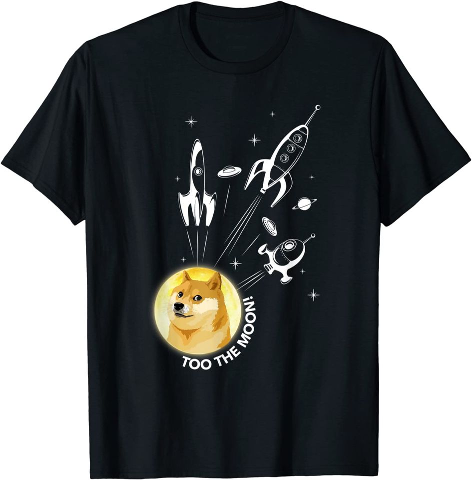 Dodge Coin To The Moon Meme Cryptocurrency Internet Meme T-Shirt