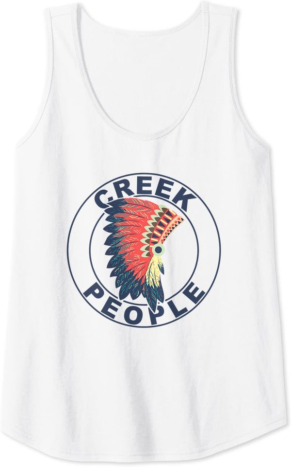 Proud Native American Headdress Creek Tribe Tank Top