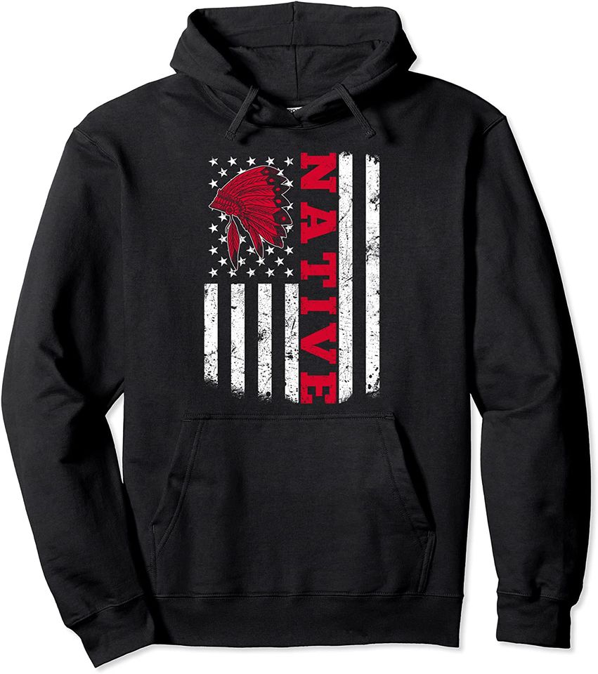 Native American Flag for Native Americans Pullover Hoodie