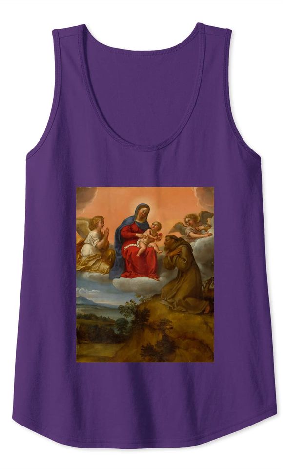 Virgin and Child Adored by Saint Francis 1606 Tank Top