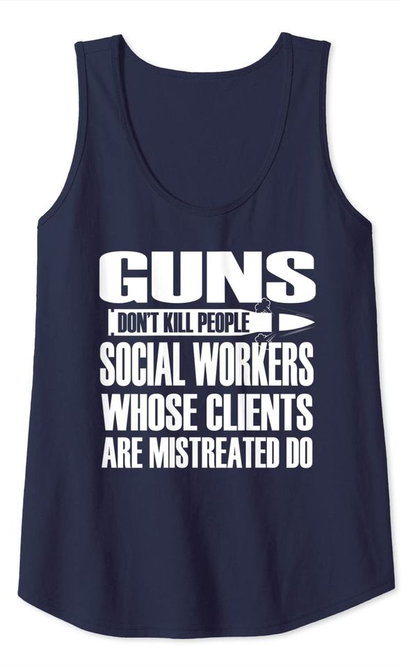 Clinical Social Worker Child And Family WHT Saying Tank Top