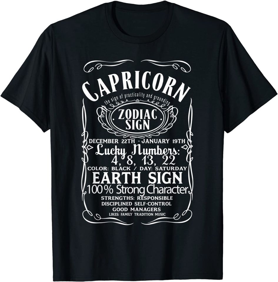 Zodiac Sign Capricorn T Shirt