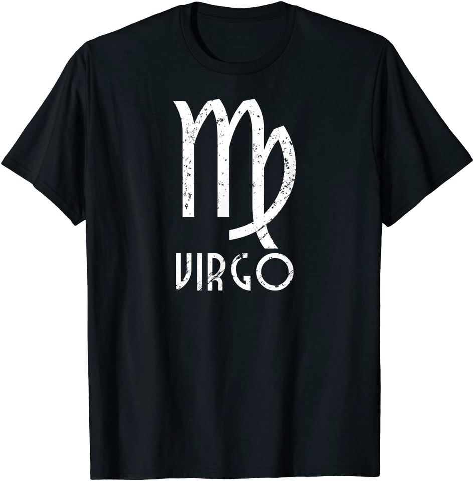 Retro Distressed Virgo Zodiac Sign Birthday T Shirt