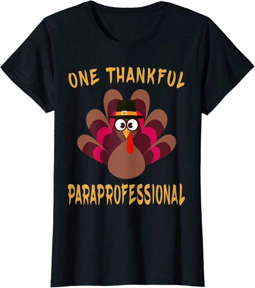 One Thankful Paraprofessional Thanksgiving Paraprofessional Hoodie