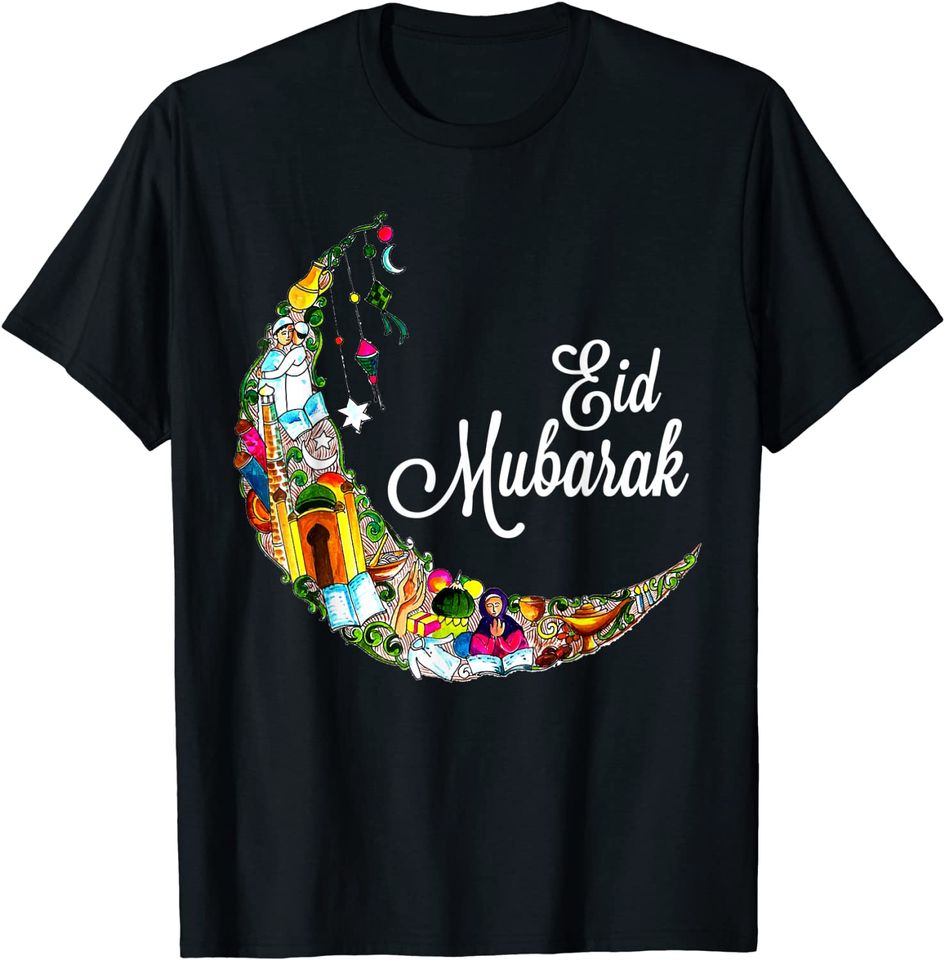 Mubarak Shirt Eid Al Fitr Islamic Holidays Muslim Kids T-Shirt