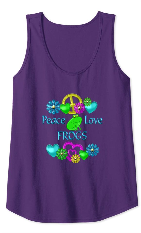 Peace Love Frogs Tank Top