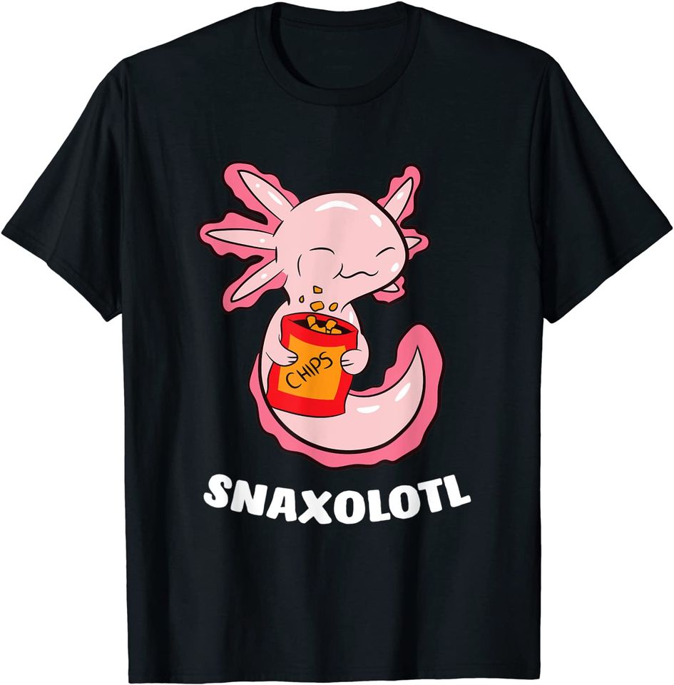 Axolotl Lover Snaxolotl Kawaii Axolotl Food Sweets T-Shirt