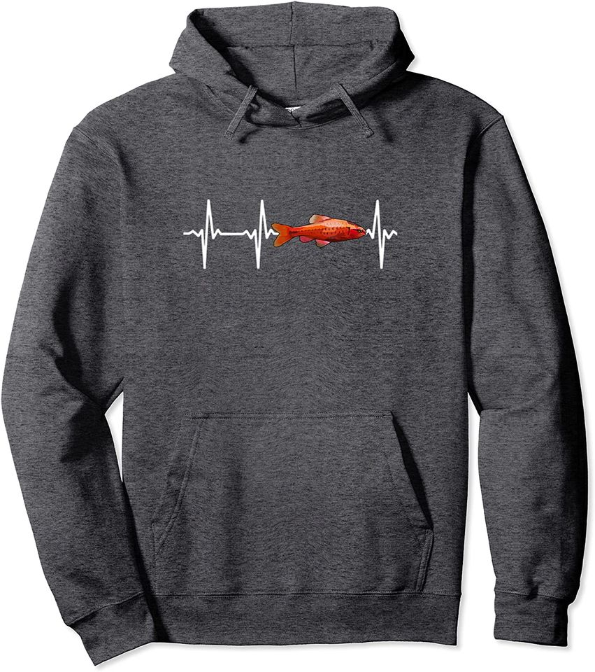 Cherry Barb Heartbeat For Fishkeeping Aquarium Lovers Pullover Hoodie
