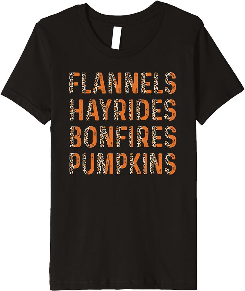 Fall Tee: Flannels, Hayrides, Pumpkins, & Bonfires Premium T-Shirt