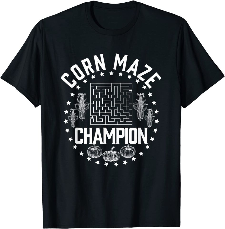 Funny Corn Maze Champion Fall Thanksgiving Fair Season T-Shirt