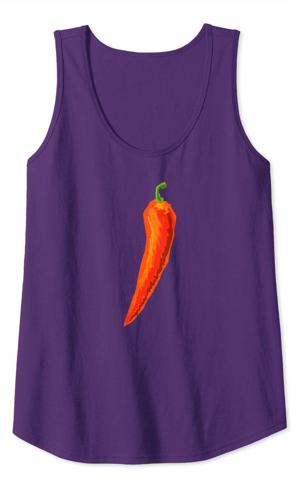 Hot Chili Pepper Shirt Gift for Spicy Food Lover Tank Top