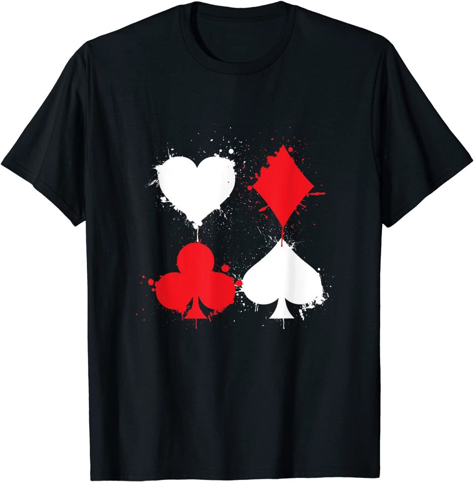 Playing Cards Poker Heart Spade All In Club T-Shirt