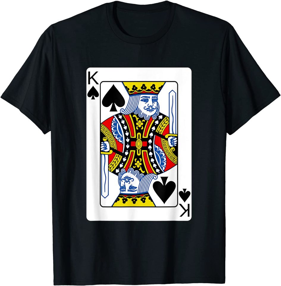 King Of Spades Playing Card T-Shirt Poker Player Costume