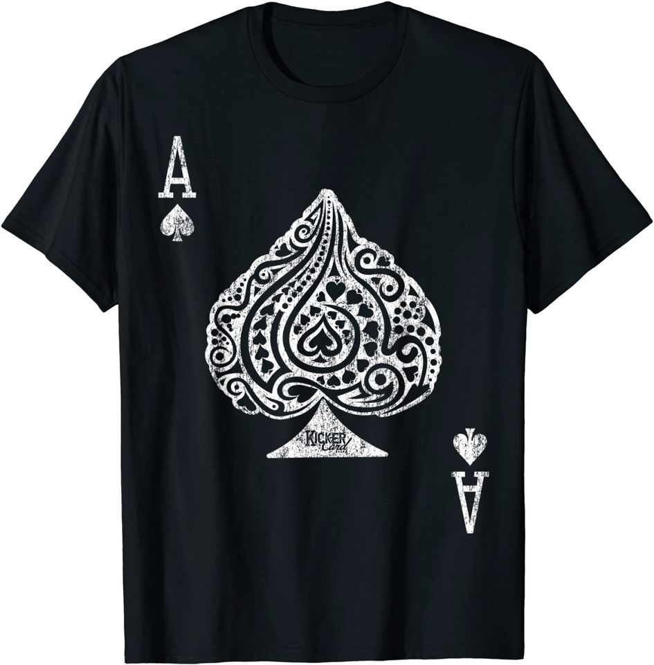 Ace of Spades Texas Hold'em Poker Playing Card T-Shirt