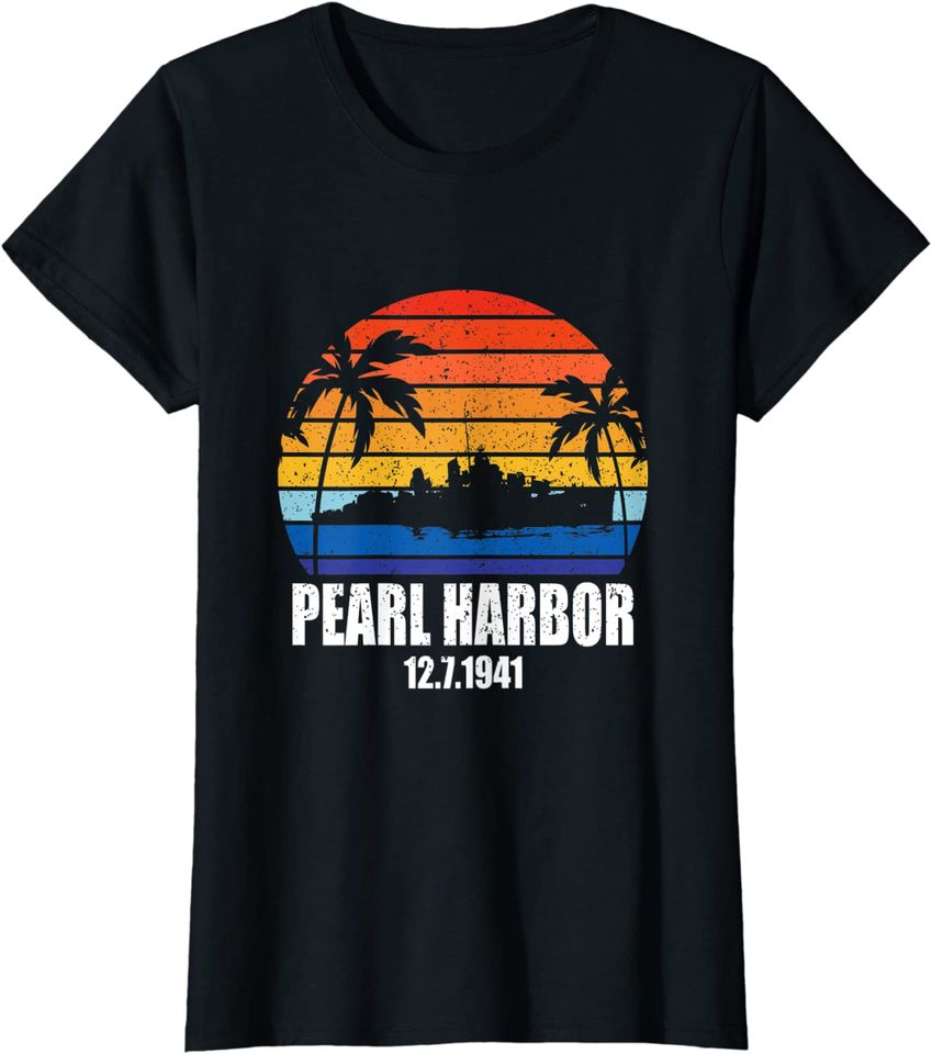 Vintage Pearl Harbor Sunset 80th Anniversary Hoodie