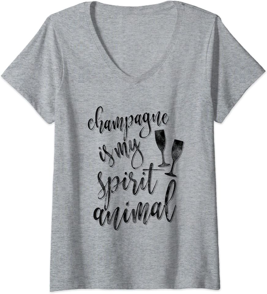 Champagne Is My Spirit Animal T Shirt