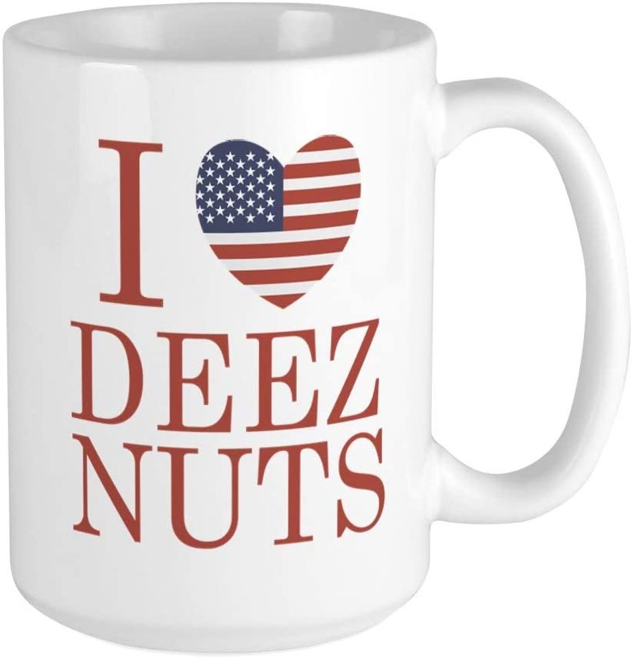 I Love Deez Nuts Large Mug