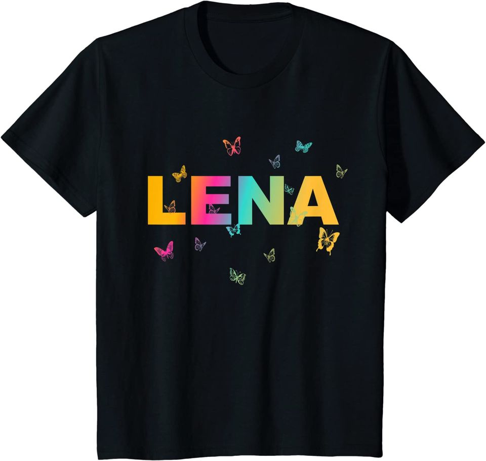 Lena With Butterlfies Premium T Shirt