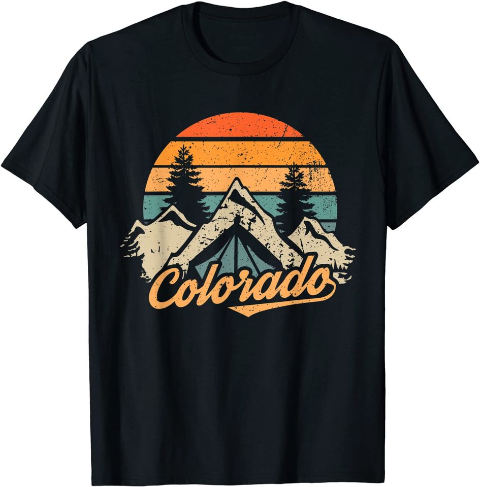 Colorado Tee - Retro Vintage Mountains Nature Hiking Camping T-Shirt