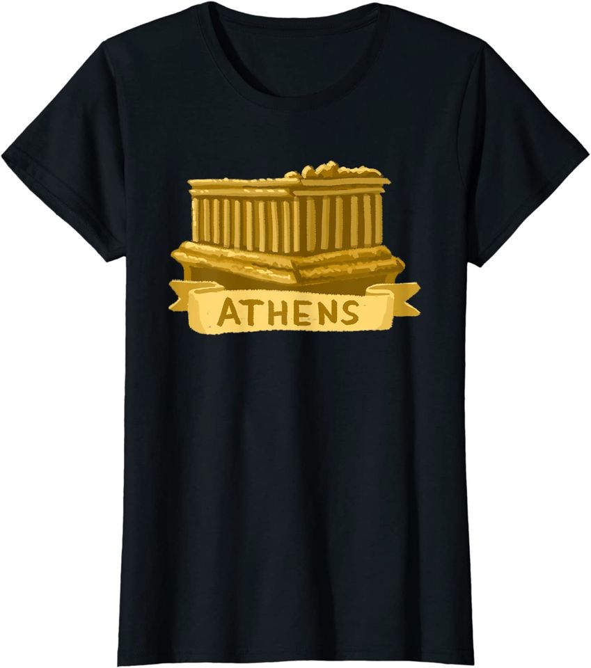 Athens Greece Acropolis Parthenon Gold Hoodie