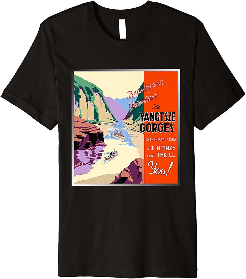 China Yangtze River Gorges Premium Volga River T Shirt