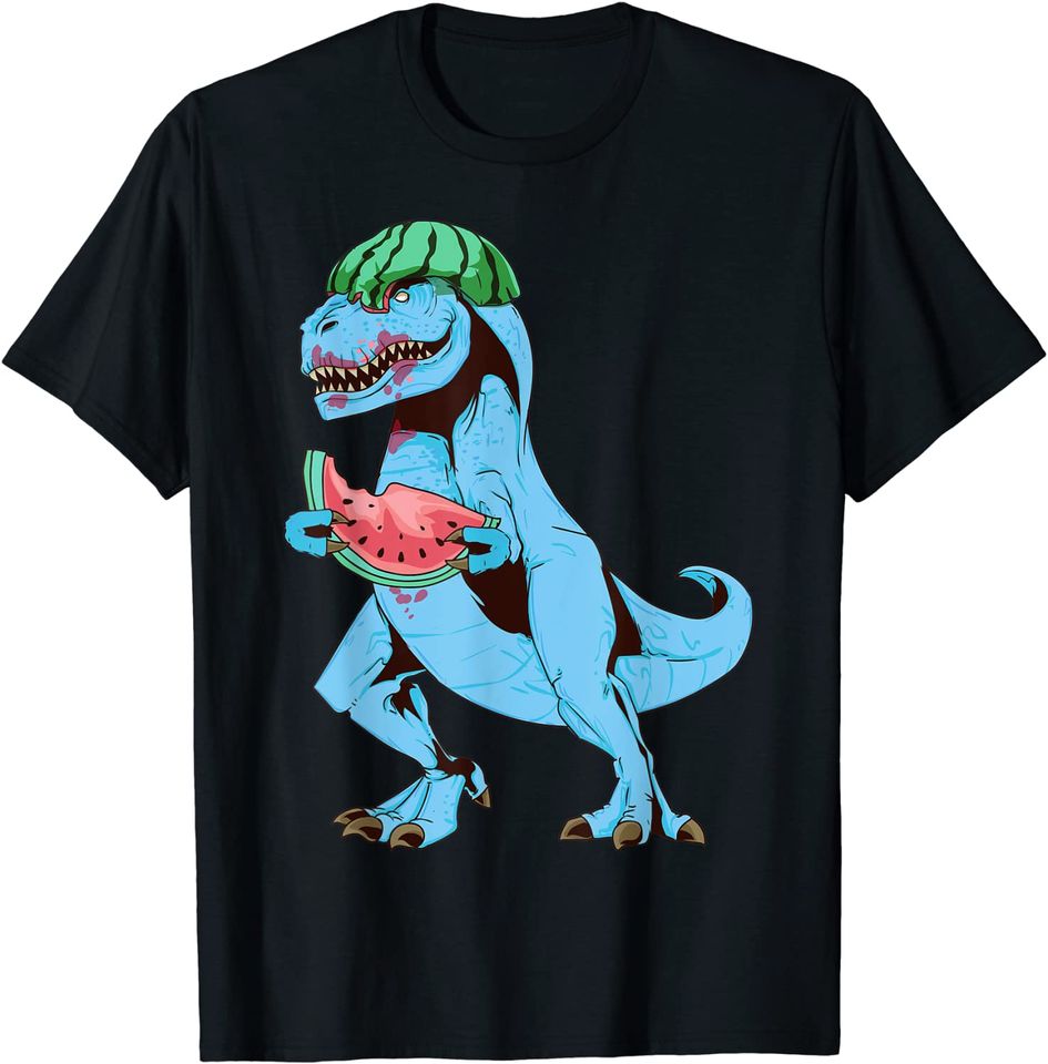 Watermelon Dinosaur One In a Melon T Rex T Shirt