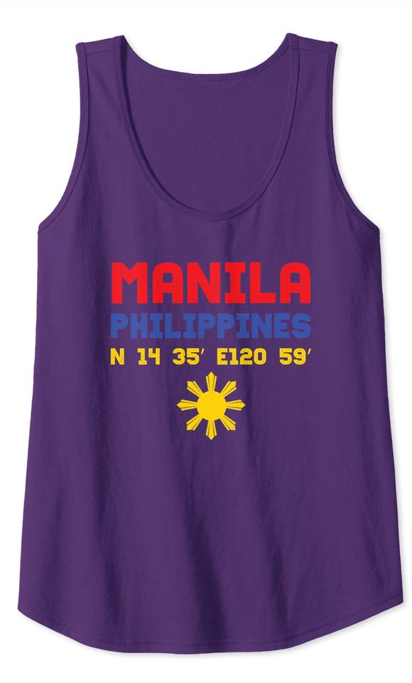 Philippines Manila Flag Funny Tank Top