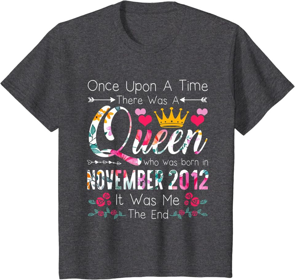8 Year Old Birthday Girls 8th Birthday Queen November 2012 T-Shirt
