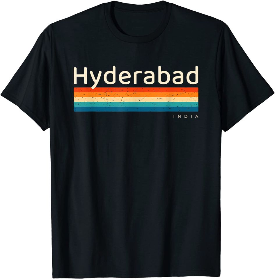 Hyderabad India Retro Design T Shirt