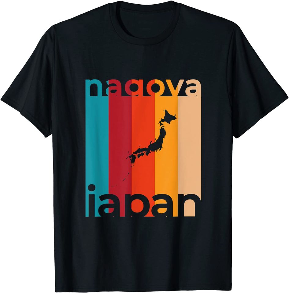 Nagoya Japan Retro Cutout Souvenir T Shirt